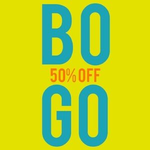 BUY ONE GET ONE HALF PRICE